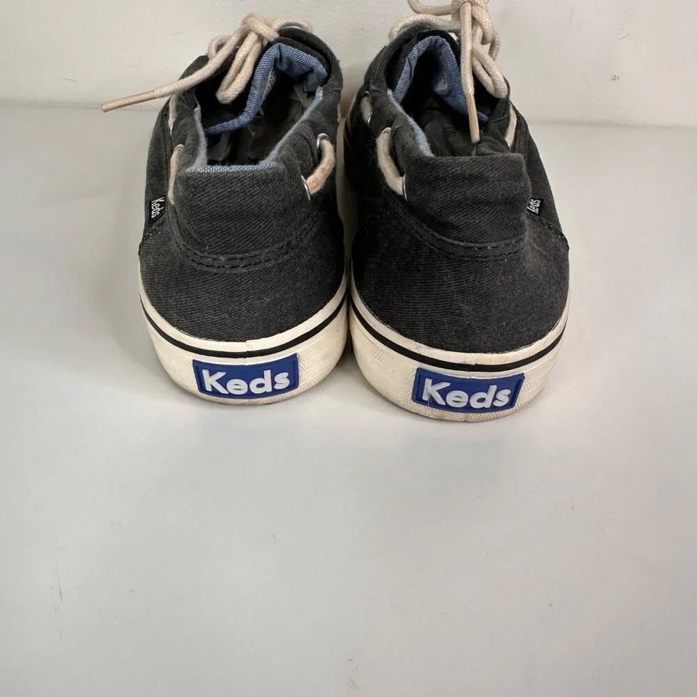 Keds Women's Charcoal Gray Color Canvas Boat Shoes Size 10